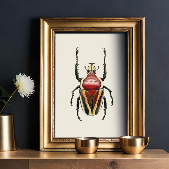 Derby's Flower Beetle Fine Art Giclée print – Dicronorhina derbyana - Image 3